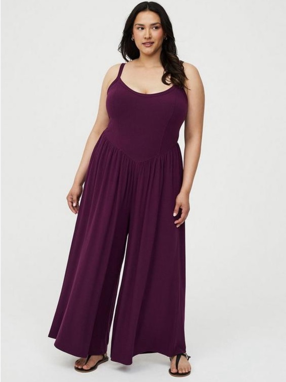 NWT Torrid Super Soft Rib Wide-Leg Jumpsuit Size 3/3X